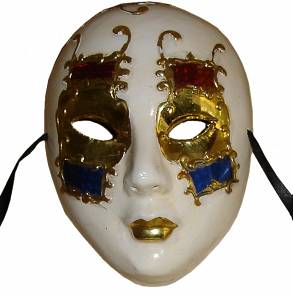 Maska Wenecka Pełna Złota