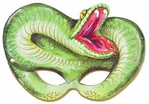 Maska Papierowa Zwierzątka Wąż