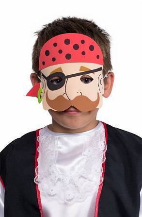 Maska Piraci Pianka z Chustą Czerwony