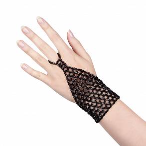 Rękawiczka z koralików czarna