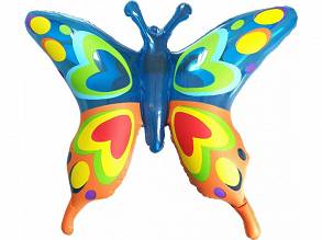Dmuchaniec Motyl 68 cm niebieski
