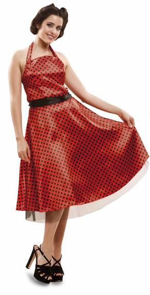 Sukienka lata 50-te czerwona - S