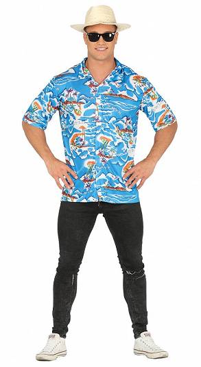 Koszula Hawajska Niebieska - L