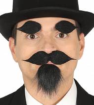 Zestaw Chaplin: Wąsy, broda i brwi
