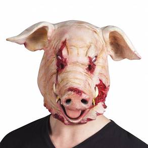 Maska lateksowa krwawa świnia