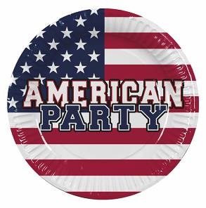 Talerzyki Papierowe USA AMERICAN PARTY 