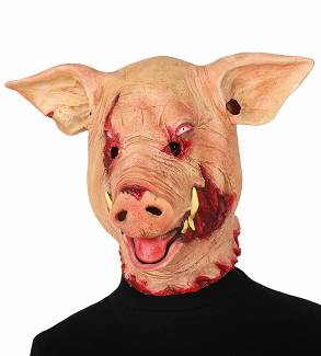 Maska lateksowa krwawa świnia