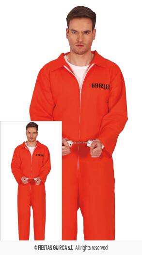 Strój Więzień Pomarańczowy Skazany - L