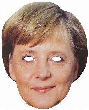 Maska papierowa Angela Merkel