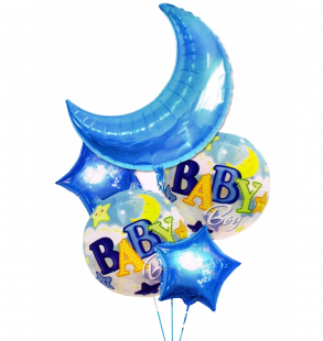 Zestaw balonów foliowych BABY BOY niebieski