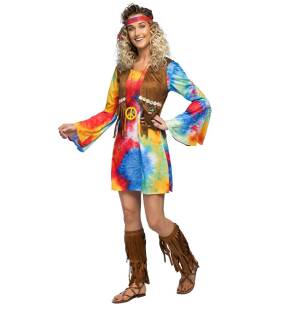 Strój Hippie z Lat 70' Retro Hipiska - XL 