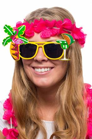 Okulary Hawajskie Eko Żółte
