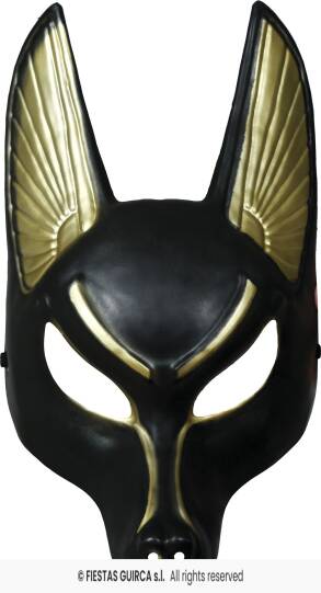 MASKA EGIPSKA ANUBIS CZARNO-ZŁOTA