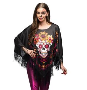 Meksykańskie Poncho Catrina Los Muertos