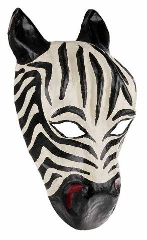 Maska Ręcznie Robiona Zebra