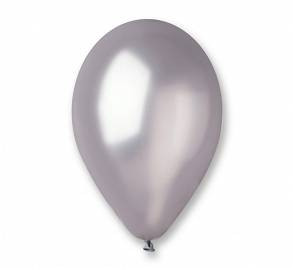 Balony 10'' Metalik srebne 100 szt.