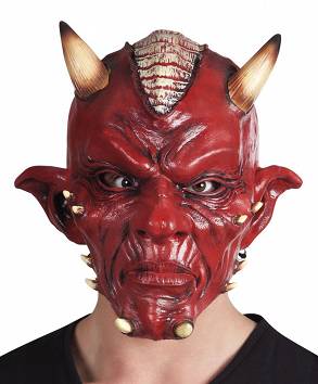 Maska lateksowa Diabeł Lux