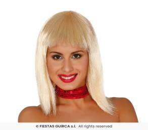 PERUKA  BLOND Z GRZYWKĄ