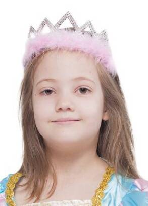 DIADEM Z RÓŻOWYM PUSZKIEM