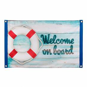 BANER MORSKI -WELCOME ON BOARD-90x60 cm 