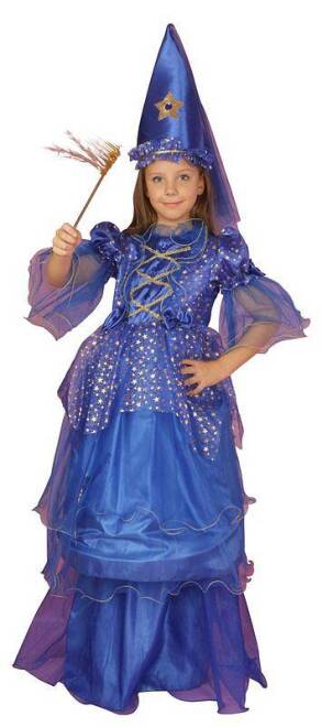 Strój Niebieska Wróżka Czarodziejka 134-140 cm 
