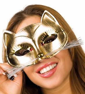 Maska Kot Eko Złoty