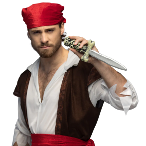 SZTYLET PIRATA Z CZASZKAMI 30CM