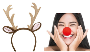 Zestaw Renifer - Rogi Renifera + Czerwony Nos 