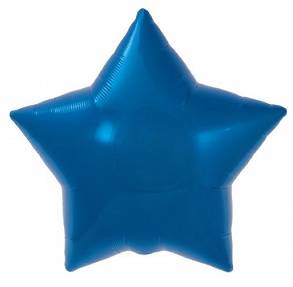 Balon Foliowy Gwiazda Niebieska Hel 19'