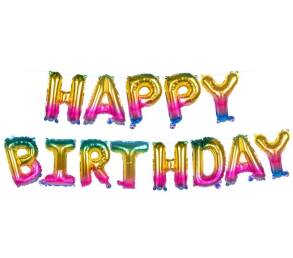 Girlanda Urodzinowa HAPPY BIRTHDAY Balon foliowy  8m 