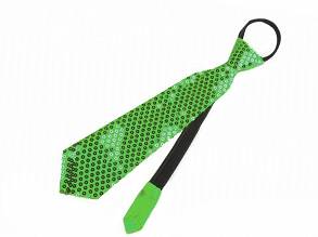 Krawat z Cekinami 36 cm Zielony