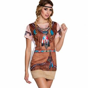 Sukienka Fotorealistyczna Indianka Pocahontas M