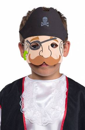 Maska Piraci Pianka w Kapeluszu z Czaszką