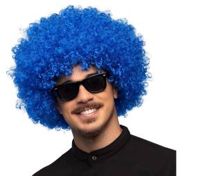 Peruka Afro Gigant Niebieska