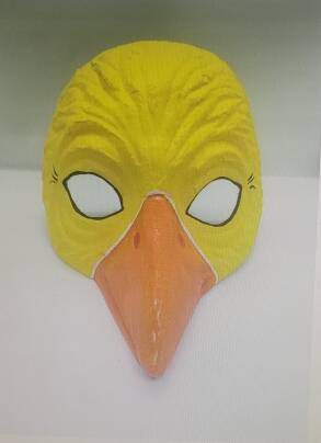 Maska Ręcznie Robiona Kaczka Żółta Kurczak