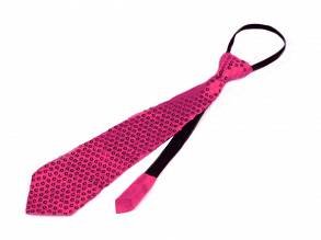 Krawat z Cekinami 36 cm Różowy