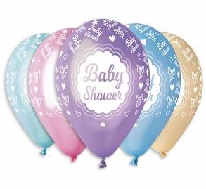Balony Baby Shower metalik 12
