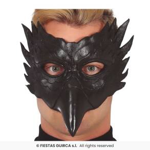 PÓŁMASKA MASKA CZARNA SOWA