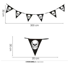 Girlanda Chorągiewka w Czaszki 28x360 cm