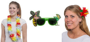 ZESTAW HAWAJSKI NASZYJNIK OKULARY SPINKA 3 ELEMENTY