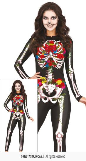 Strój Kościotrup Meksykański Catrina Los Muertos - L