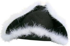 Kapelusz Pirat Kapitan z Puszkiem Czarny DRUGI GATUNEK