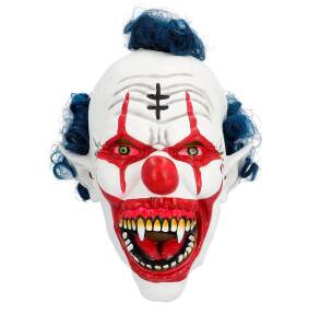 Maska Latex Klaun Grozy z Zębami Wampira 