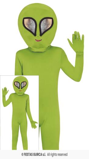 Strój Zielony Ufoludek Obcy Alien 7-9 Lat