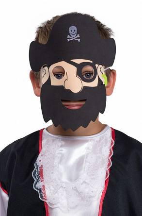 Maska Piraci Pianka w Kapeluszu z Brodą