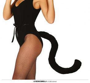 Ogon kota czarny 50 cm