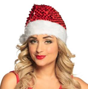 Czapka Mikołaja z Cekinami