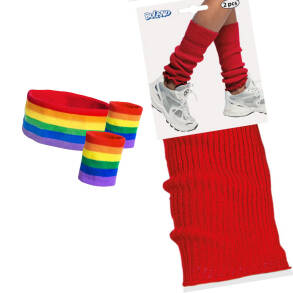 ZESTAW DISCO CZERWONE GETRY KOLOROWE FROTKI