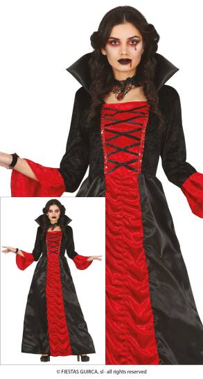 Strój Wampirzyca Gotycka Dama Mroku -38-40 M
