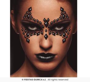 Naklejki Biżuteria Kryształki na Twarz Nietoperz